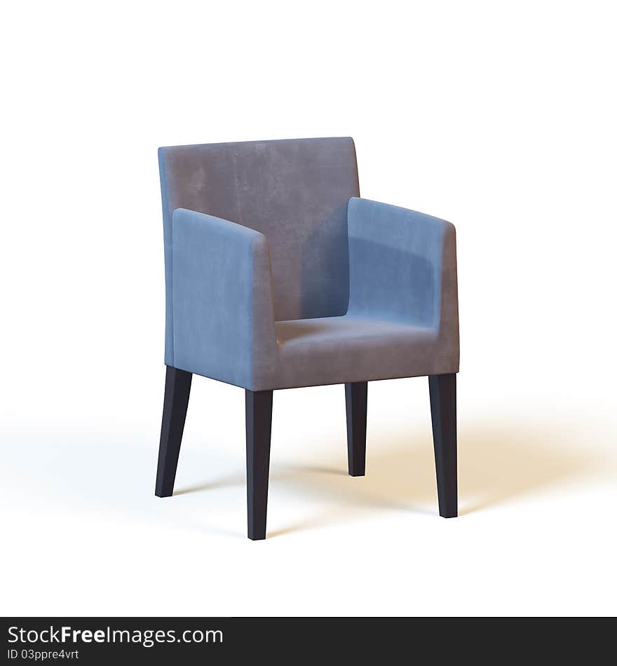 Armchair on a white background