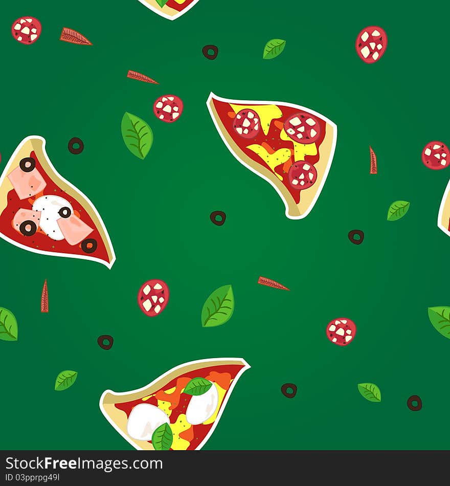 Pizza Slice Seamless Pattern