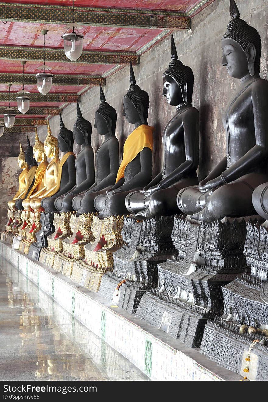 Buddha in wat suthat, Arts of Thai culture. Buddha in wat suthat, Arts of Thai culture