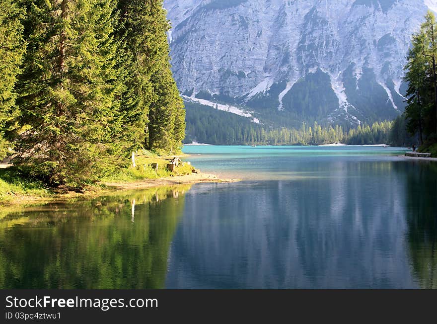 Lake prags in tyrol