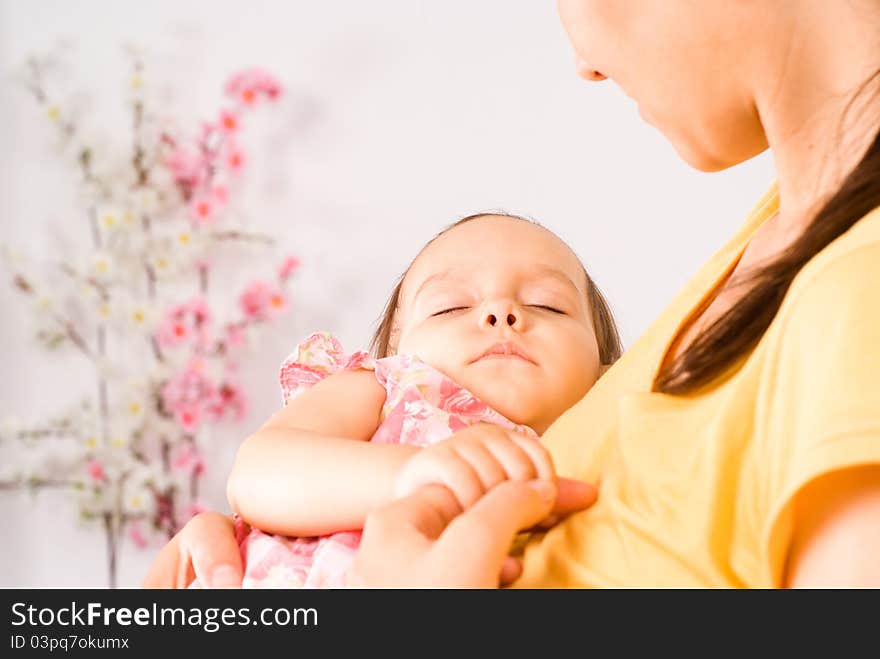 Mother and baby portrait