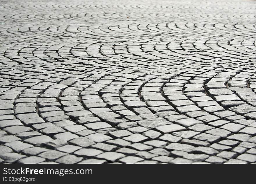 Grey Tiles On The Pavement