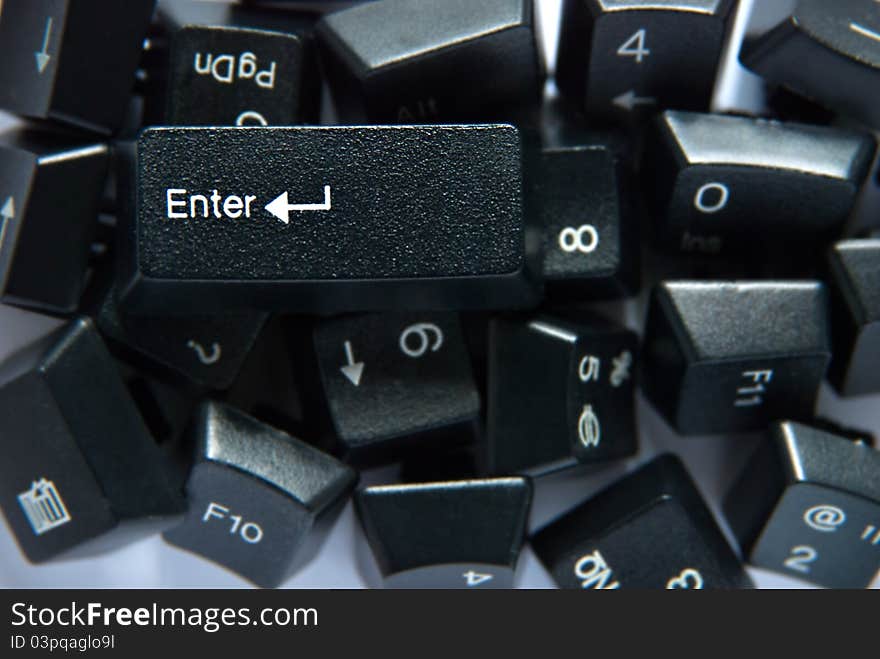 A close up of enter key, keys. A close up of enter key, keys