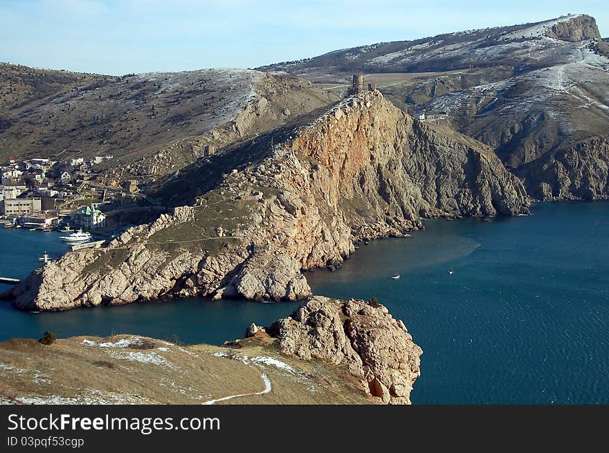 Crimean coast mountains and rocks. Crimean coast mountains and rocks