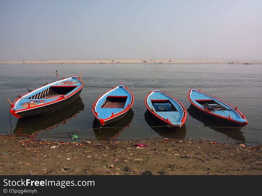 View of Varanasi city in India