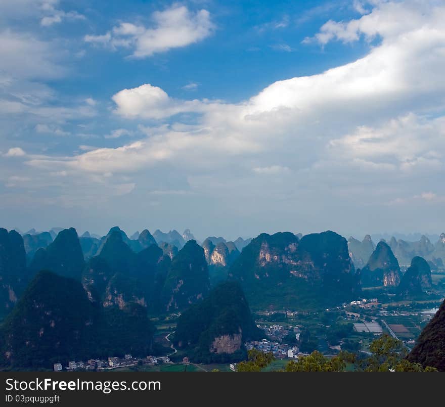 Amazing Sky Above Mountain (aerial View)