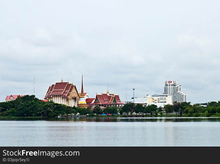 Temple in Khon Kaen province, Thailand.