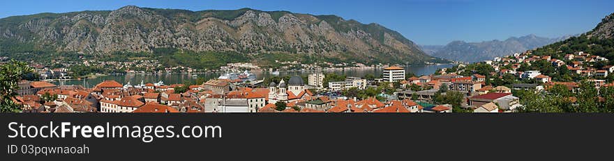 Panorama of Kotor, Montenegro