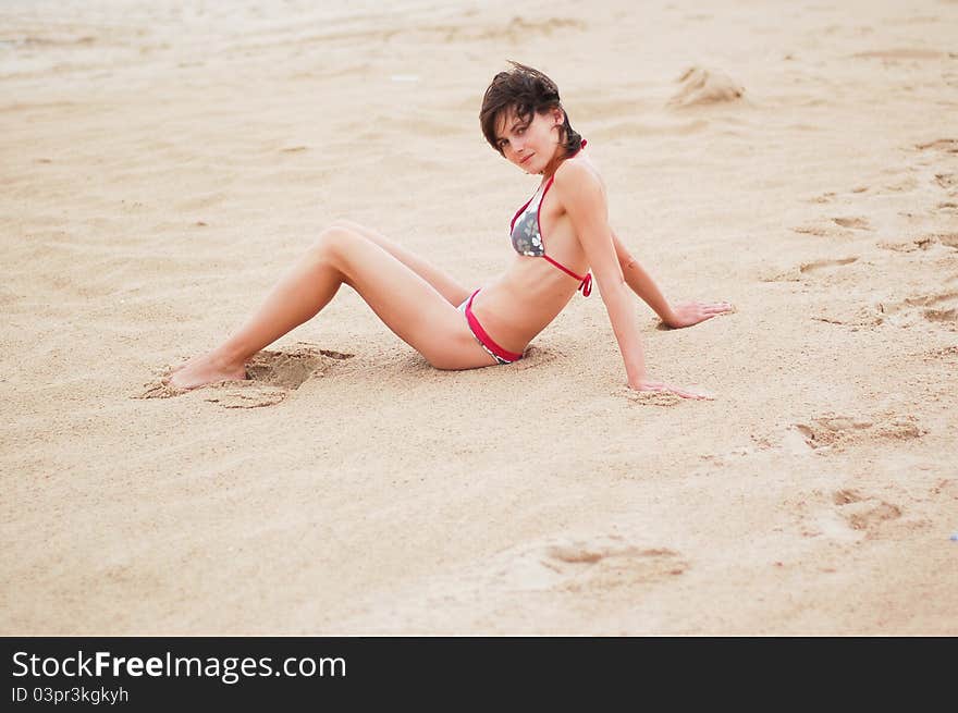 Woman on the beach