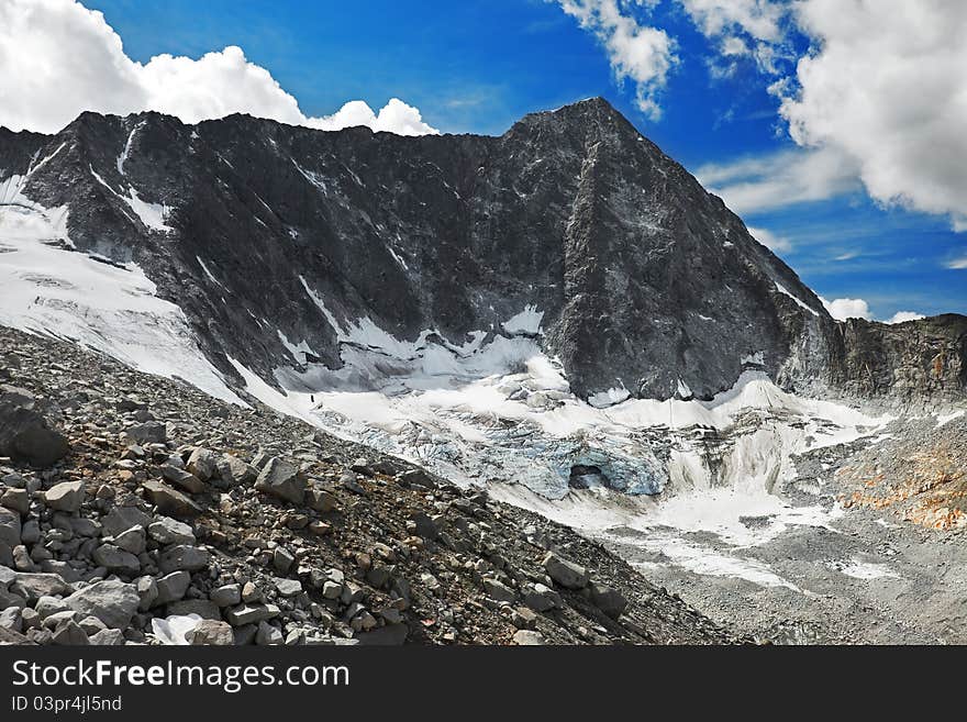 Adamello Peak at 3.539 meters on the sea-level, North of Italy