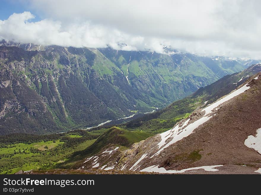 Caucasus Mountains. Dombai