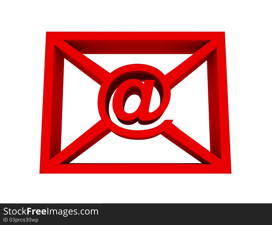 E-mail red concept