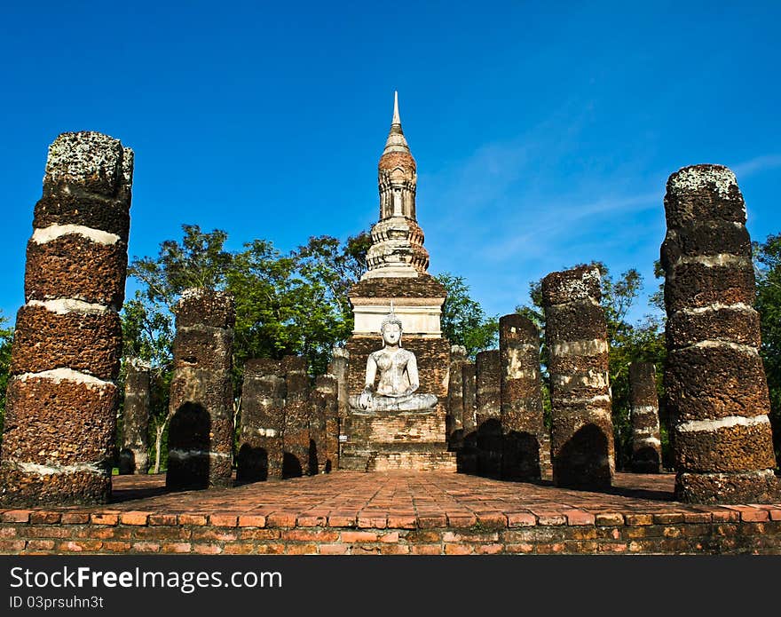 The old Buddha image in Thailand