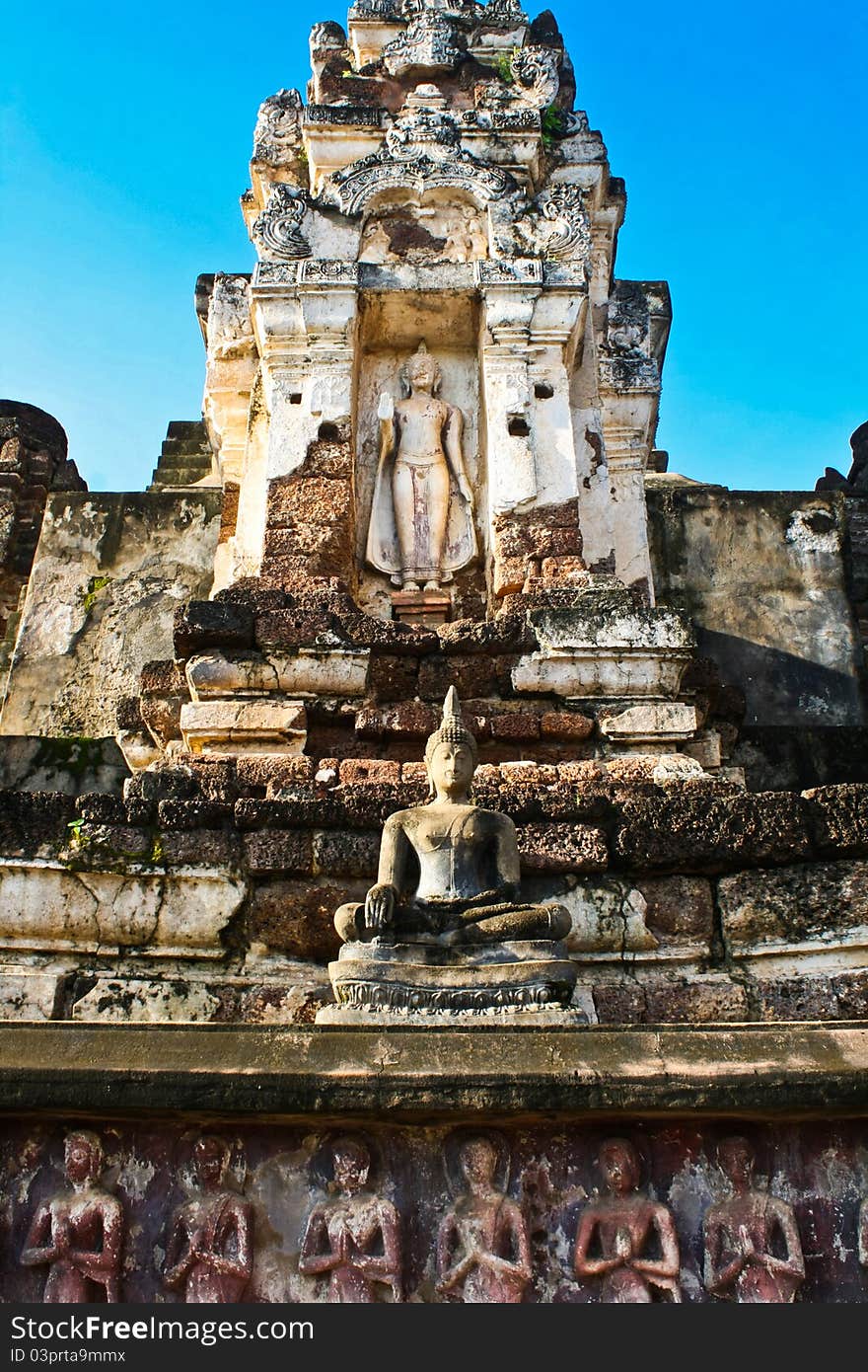 The old Buddha image in Thailand