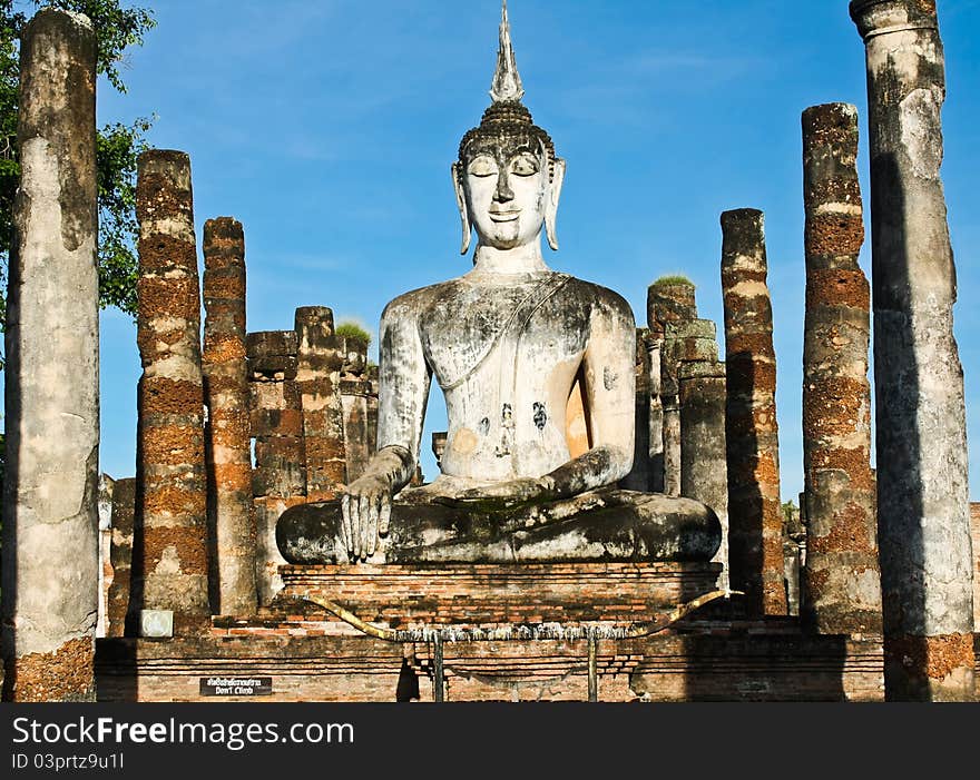 The old Buddha image in Thailand