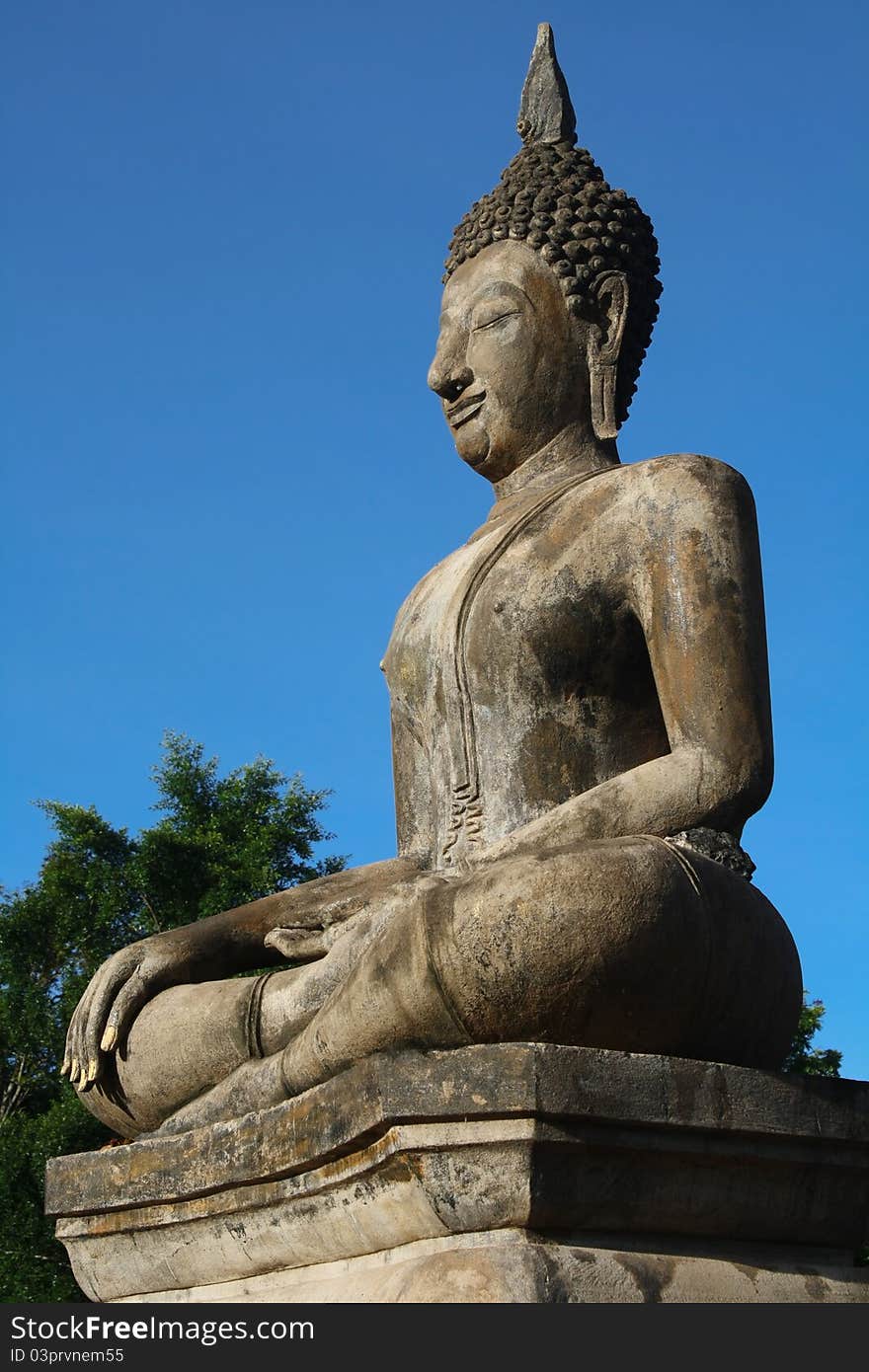 The old Buddha image in Thailand