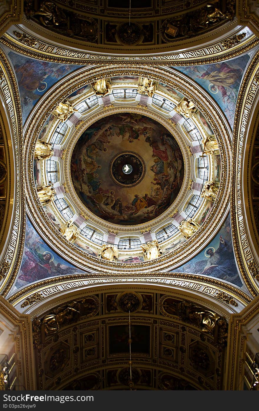 Photo inside St. Isaac's Cathedral. St. Petersburg. Photo inside St. Isaac's Cathedral. St. Petersburg