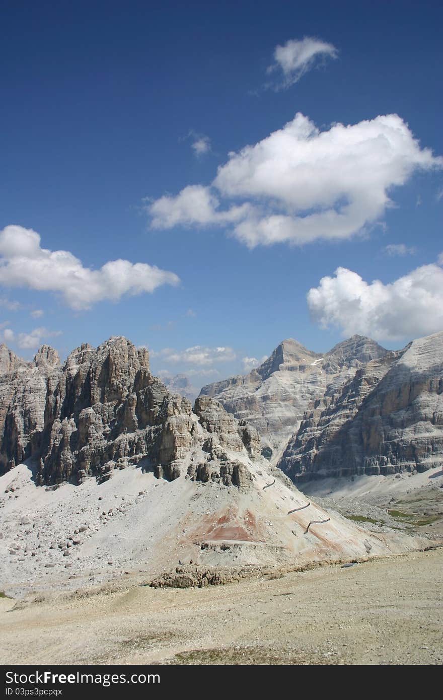 Mountain Tops in the Dolomites