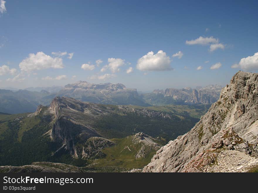 Mountain Tops In The Dolomites