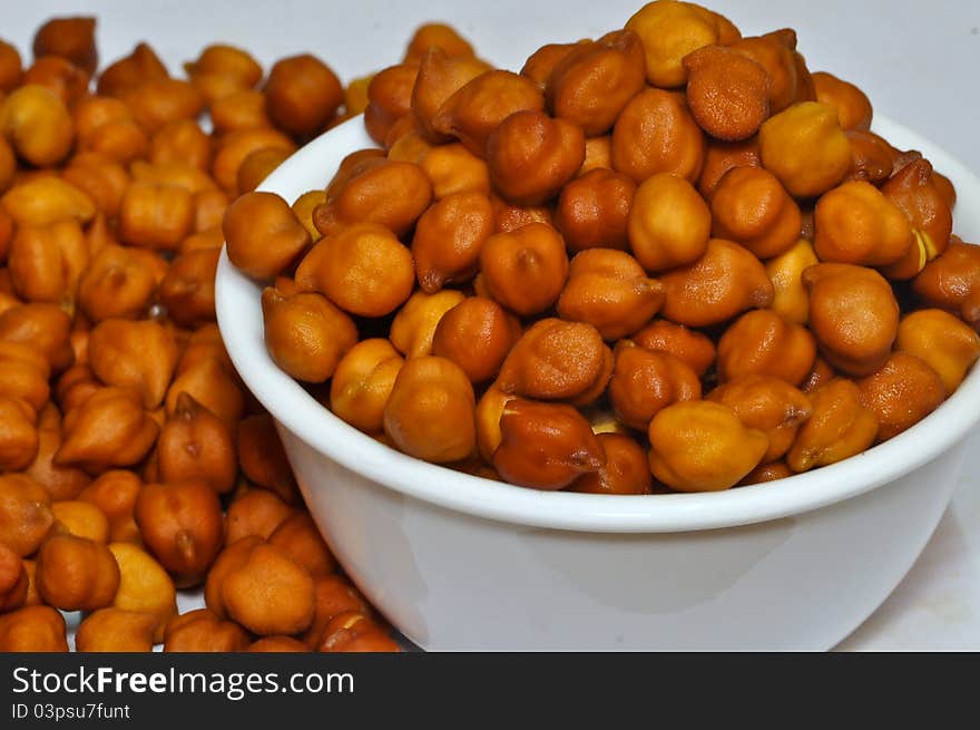 A bowl of Black chickpea or kale chane