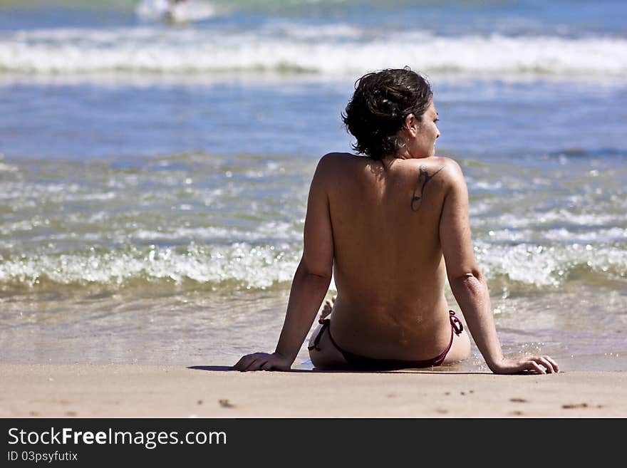 Woman on the beach