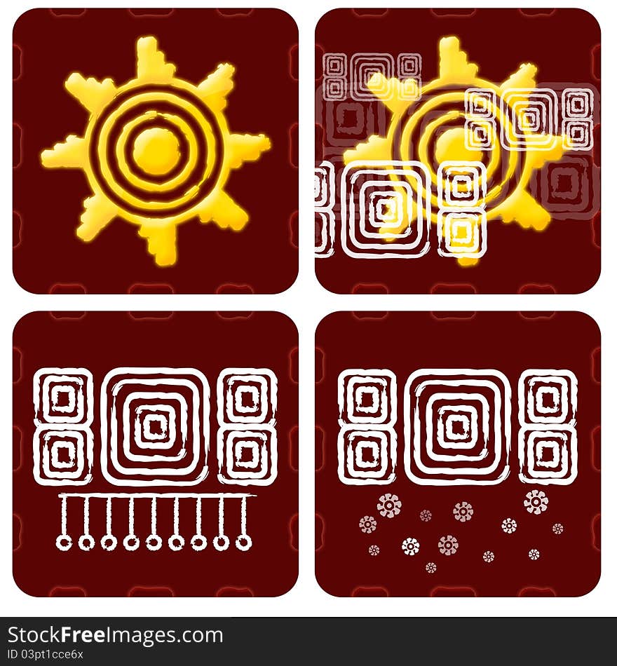 Weather Icon in mayan style