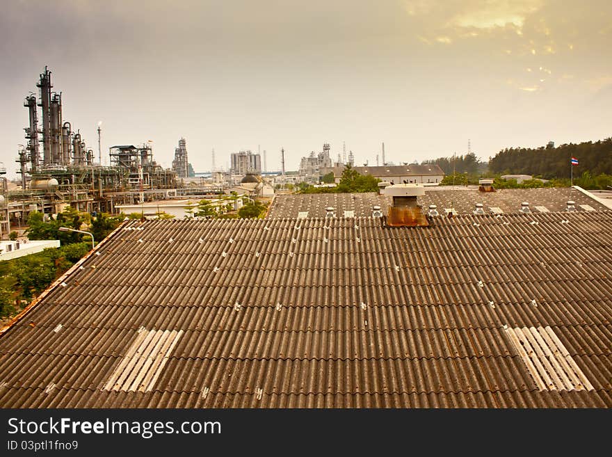 Chemical factory area in thailand