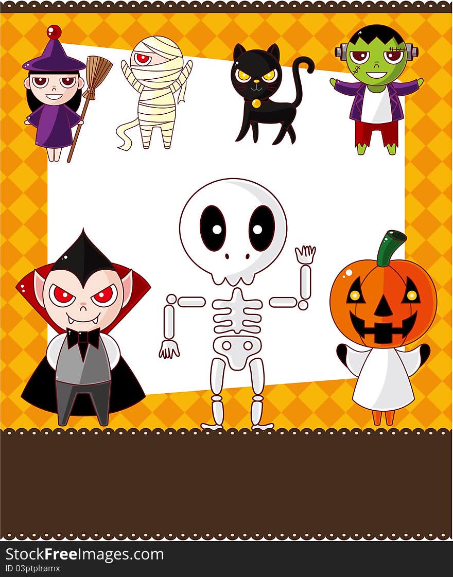 Cartoon Halloween Card