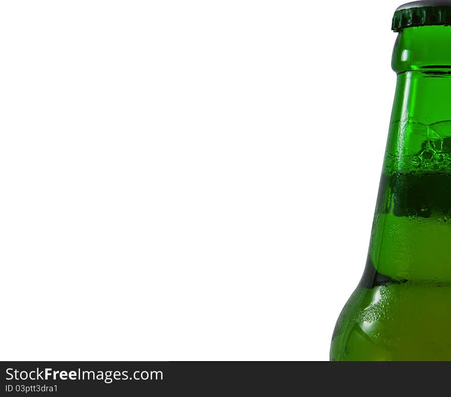 Beverages, green beer bottle