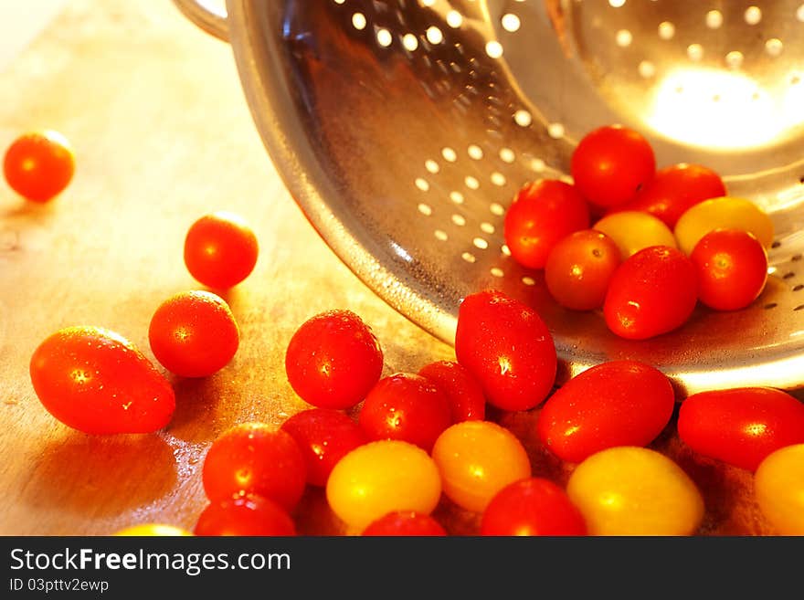 Lots of fresh washed tomatoes. Lots of fresh washed tomatoes