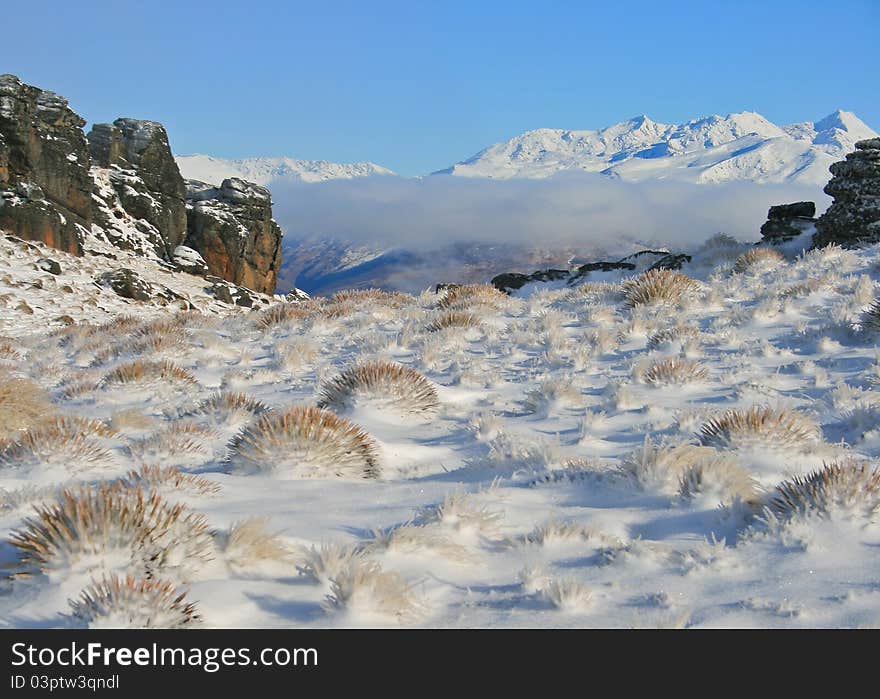 Winter on the old woman range