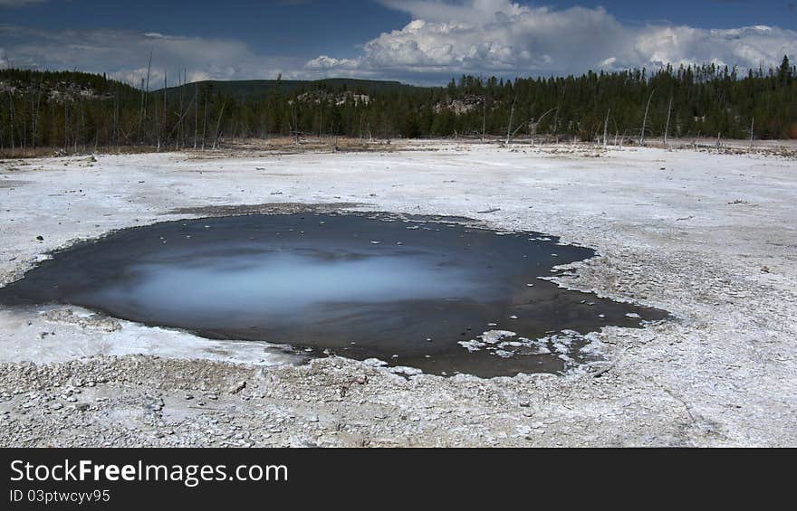 Norris geyser in Yellowstone National Park