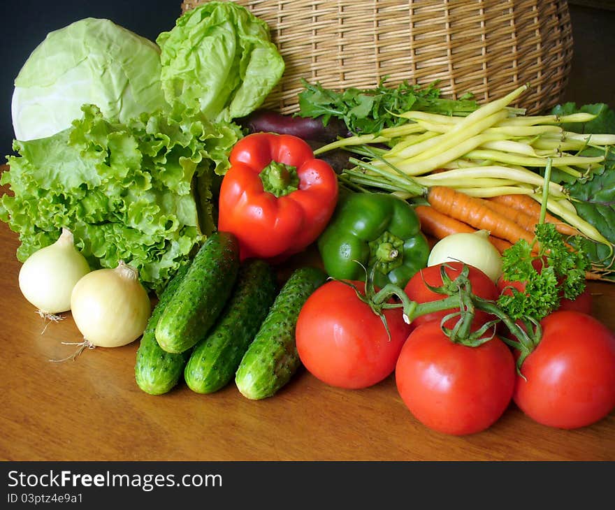 Group of fresh vegetables