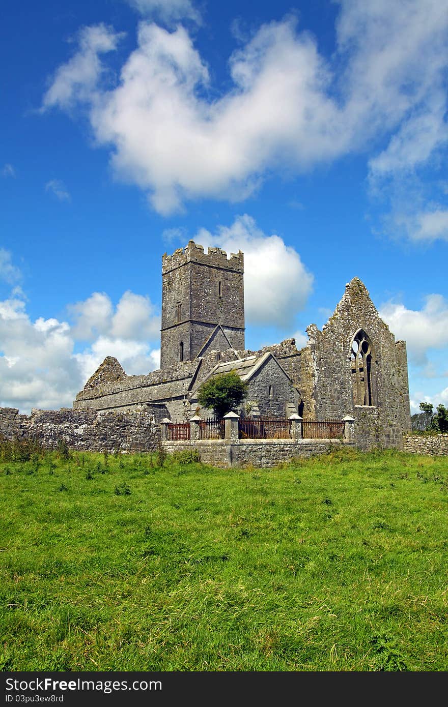 Clare Abbey Co. Clare Ireland on a sunny summers day