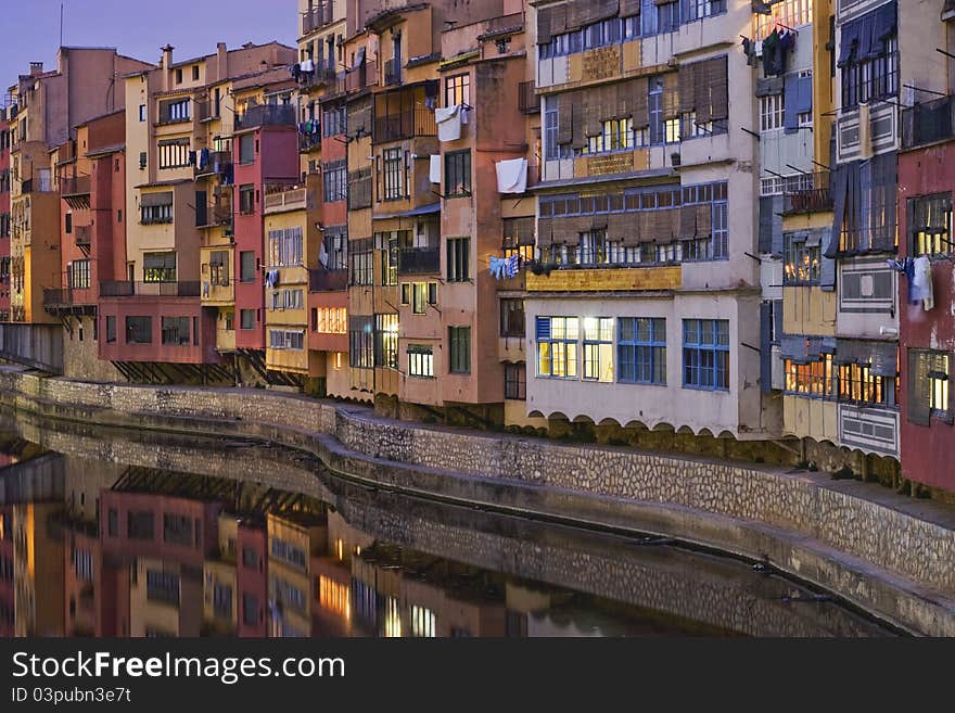 A picture of Girona's popular river. A picture of Girona's popular river.