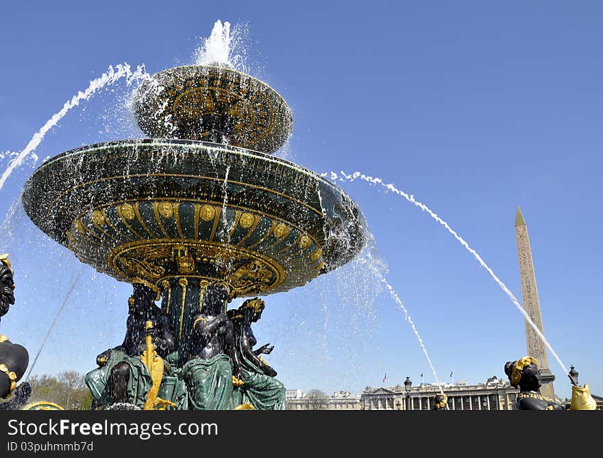 Fountain On The Concorde Square, Paris