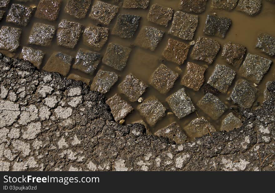 Abstract background with stone bricks path. Abstract background with stone bricks path