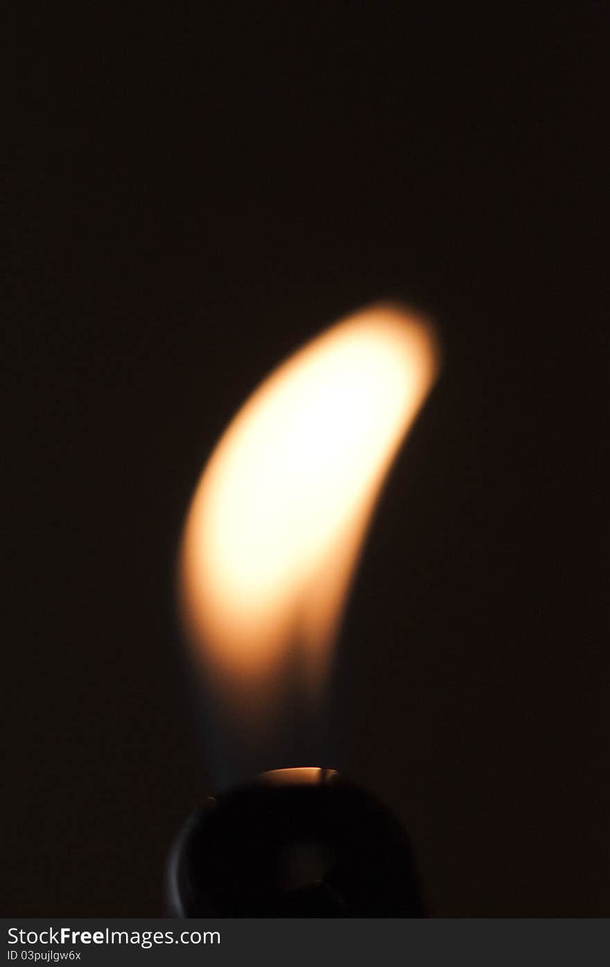 An image of yellow flame from the lighter