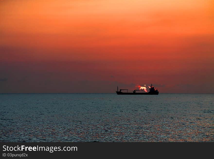 Decline landscape on the sea