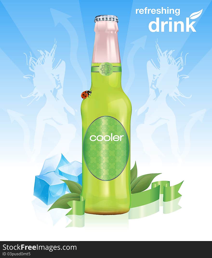 Refreshing drink with a fun natural theme