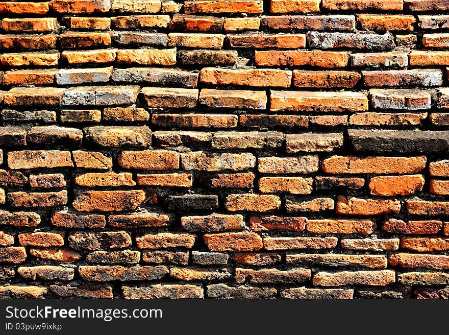 Brick block background on the wall. Brick block background on the wall