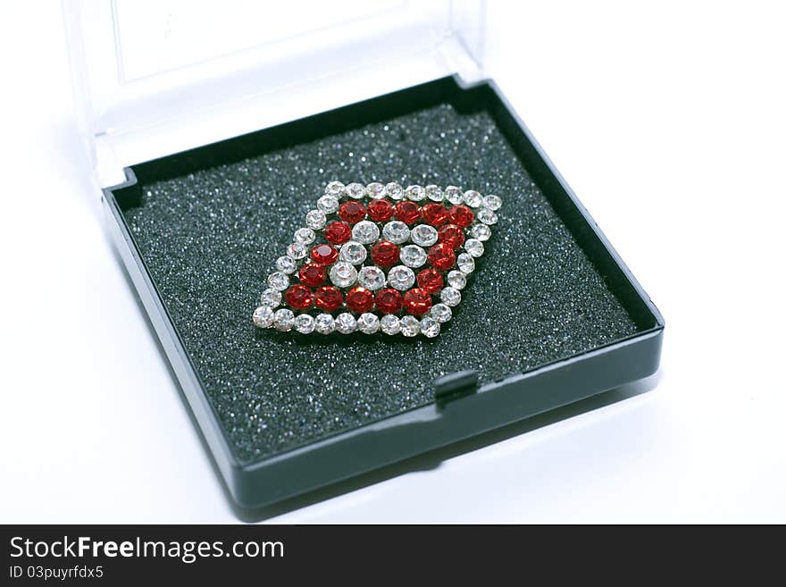 A beatiful brooch in a box