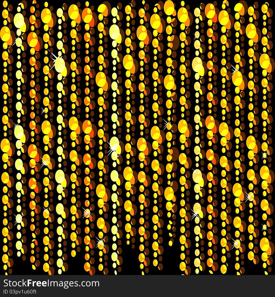 Festive sparkling gold elements on dark background. Festive sparkling gold elements on dark background