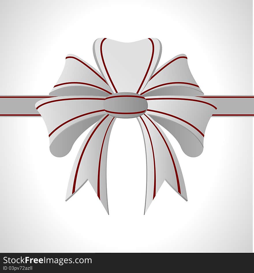 The vector abstract white bow eps illustration