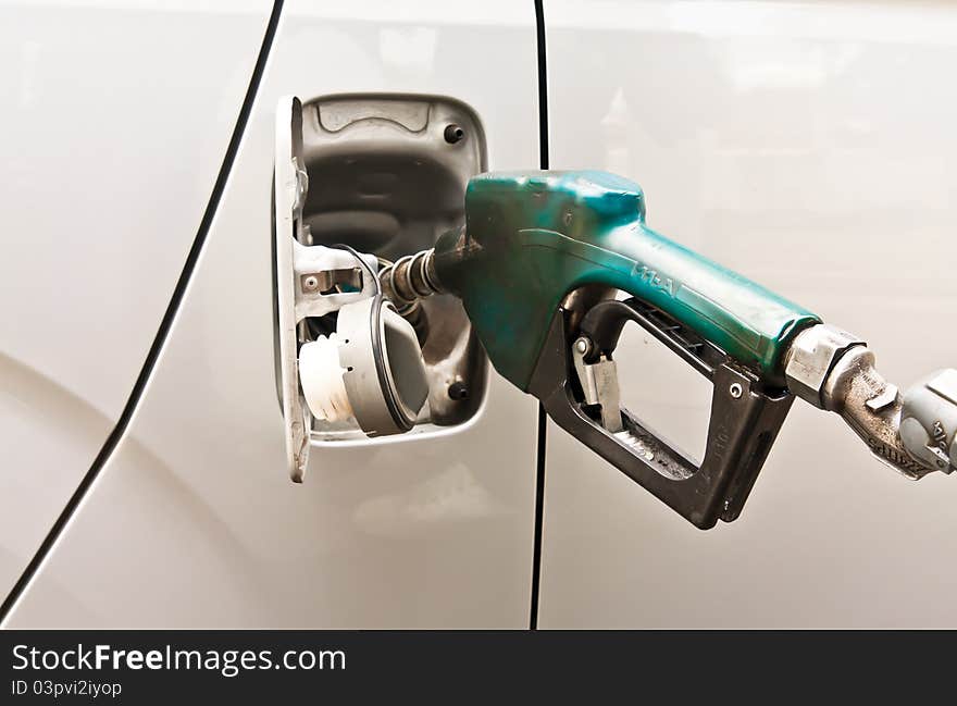 Handle of Dispensing fuel refueling petroleum into car