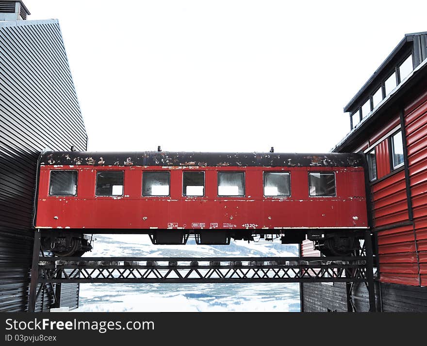 Wagon footbridge in Finse, Norway