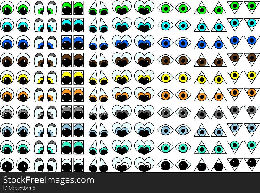 Big collection of color eyes. Big collection of color eyes