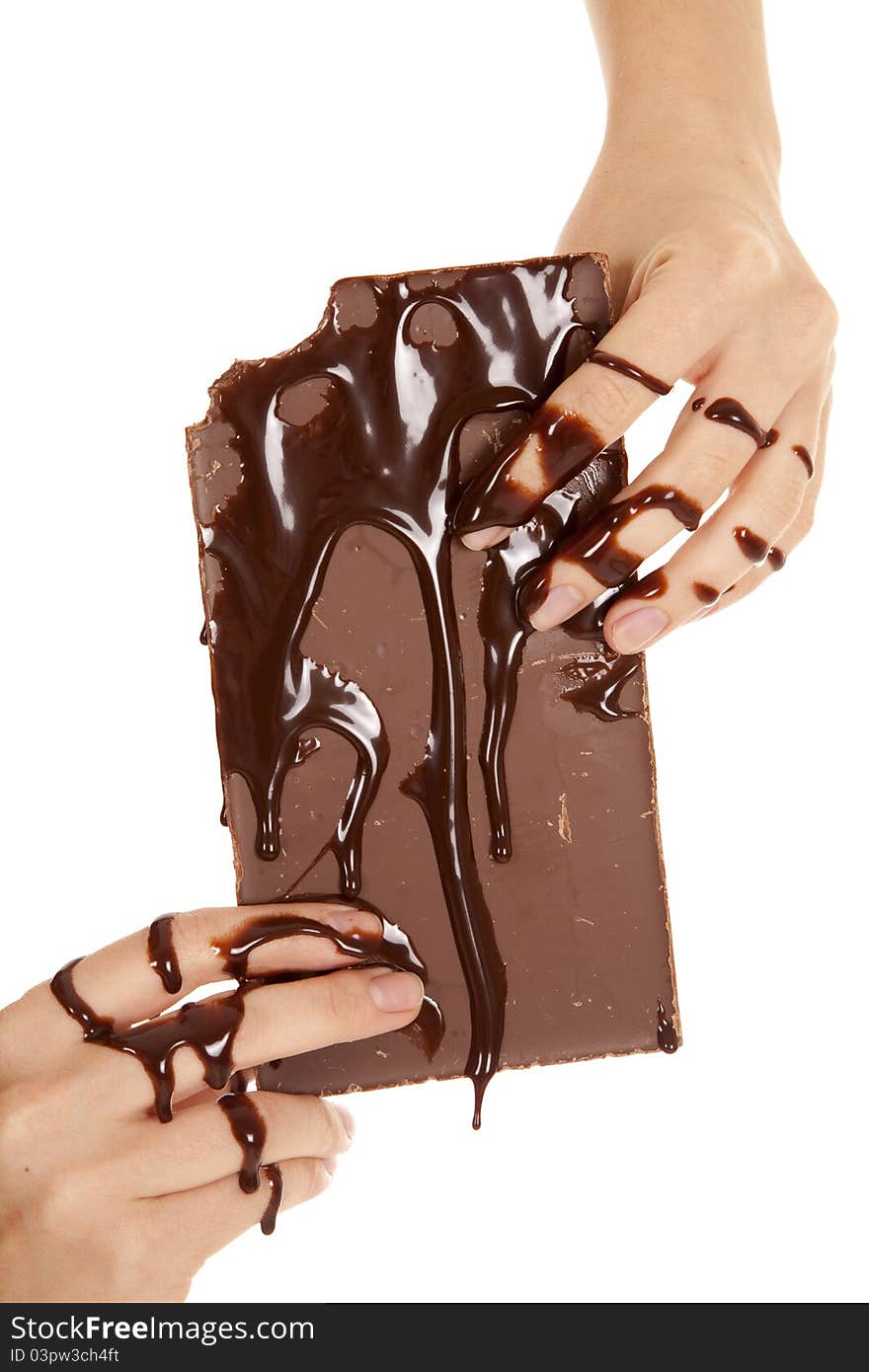 Hands Covered In Chocolate