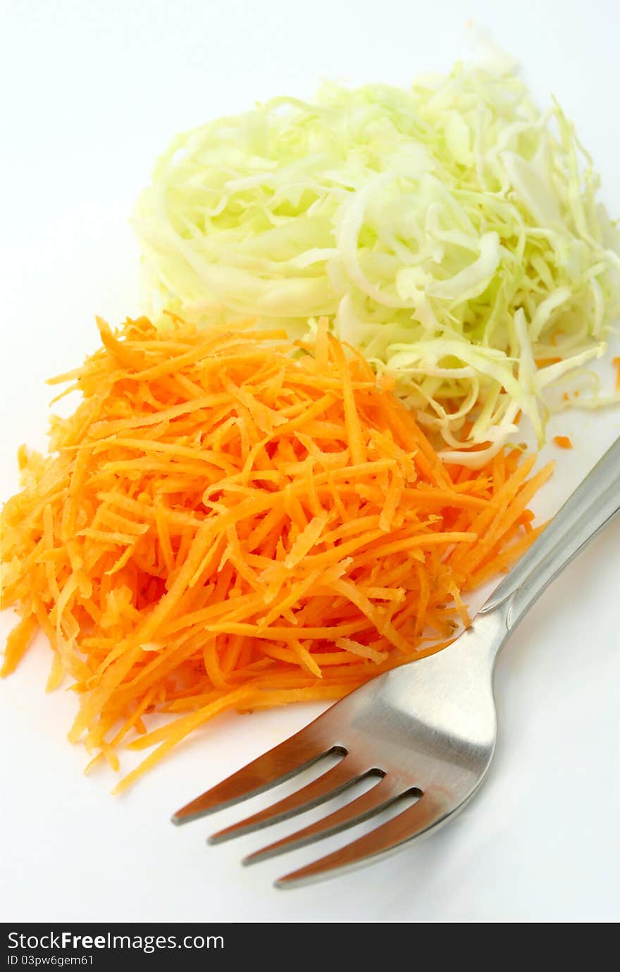 A Salad Of Carrots And Cabbage