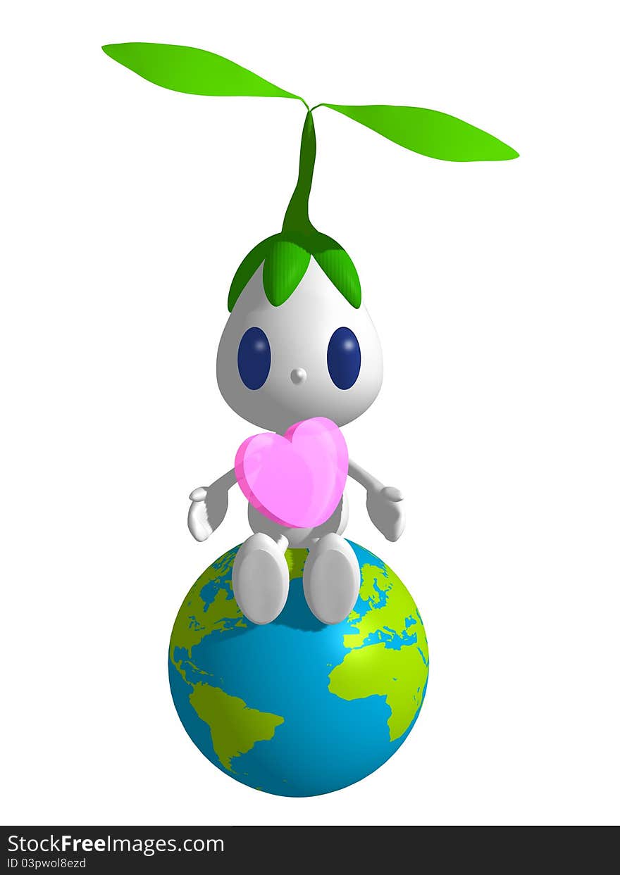 The character to spread awareness of environmental issues. The character to spread awareness of environmental issues.